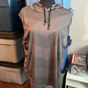 Two Pack Men’s Dry Fit Performance Athletic Sleeveless Shirts with Hood